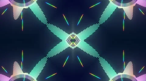 EDM Audio Waveform Kaleidoscope Stock-Footage 59181605