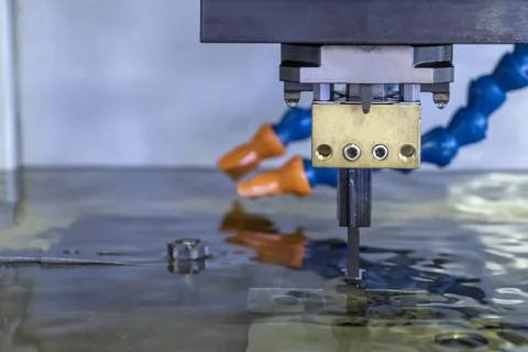 EDM Machine in runing working on job Stock Photos