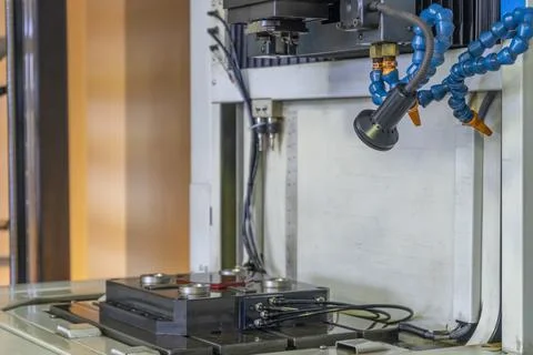 EDM Machine in runing working on job Stock Photos