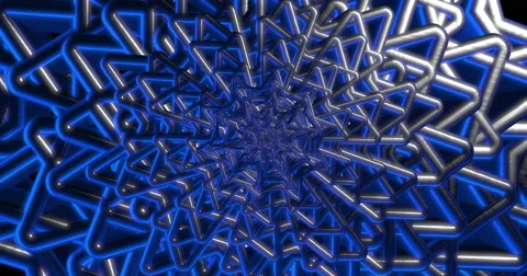 EDM Techno Visuals Abstract 4K HD Wire Form Stock Footage 53258065