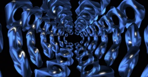 EDM Techno Visuals Abstract 4K HD Wire Tunnel Stock Footage 53258778