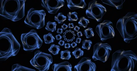 EDM Techno Visuals Abstract Hole Tunnel Stock Footage 53257082