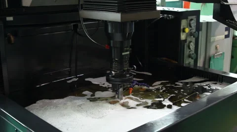 EDM tool and tank Stock Footage 3754742
