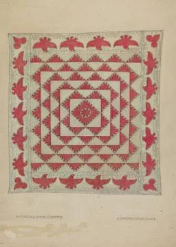 Edmond W Brown, Patchwork Quilt, 1935 1942 Patchwork Quilt Copyright: xpie... 스톡 사진
