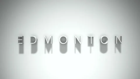 Edmonton 3D title animation with shadows on a white background Stock Footage 259651899