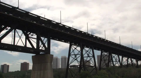 Edmonton - Alberta - Canada - High Level Bridge - HD Stock Footage 36110163