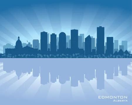 Edmonton, canada skyline Stock Illustration