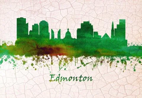 Edmonton Canada skyline Stock Illustration