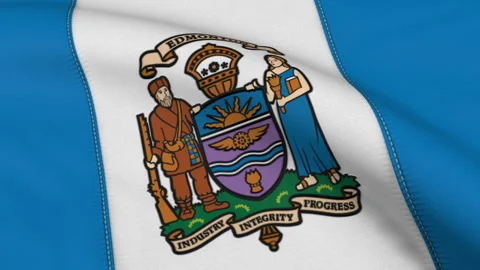 Edmonton City Flag Loop Video stock 241226292