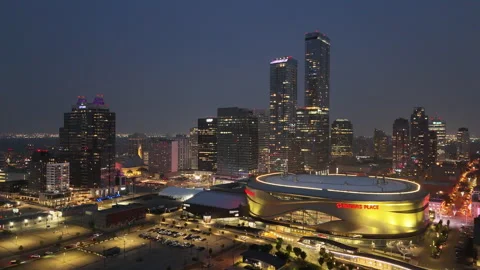 Edmonton at night Rogers Place Stock Footage 316177530