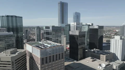 Edmonton push in city Stock Footage 288052668