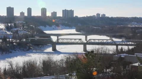 Edmonton River Shot Stock Footage 51743305