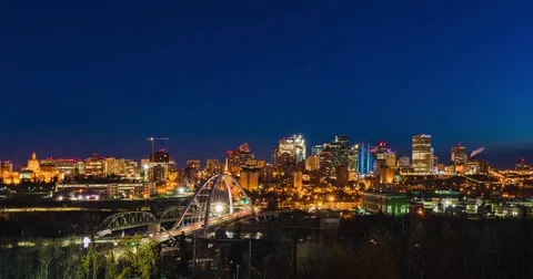 Edmonton sunrise time lapse Stock Footage 81375866