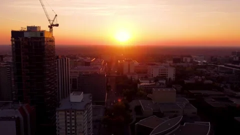 Edmonton Sunset 1 Video stock 299965877