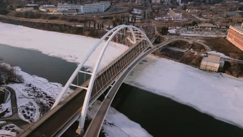 Edmonton Walterdale Bridge Vídeo Stock 332173988