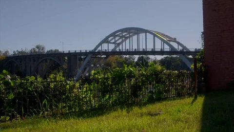 Edmund Pettus Bridge in day Stock Footage