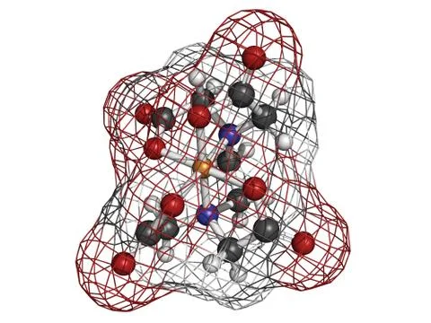 Edta iron complex, molecular model Stock Illustration
