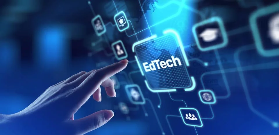 EdTech Educational Technology Enhancing Learning Through Digital Tools, proje Stock Photos