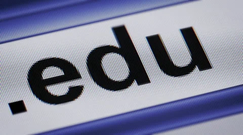 ".edu" on a screen. Stock Footage 61841565