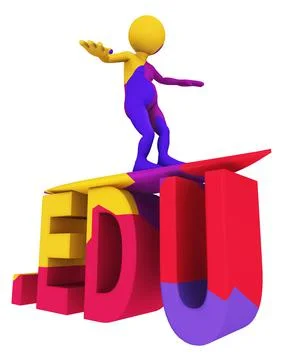 EDU Top Level Domain Stock Illustration