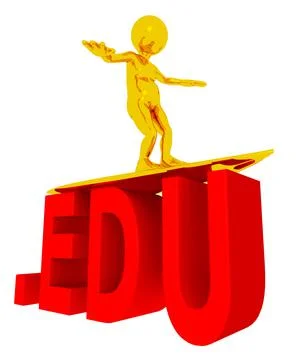 EDU Top Level Domain Stock Illustration