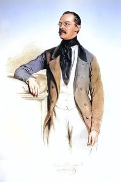 Eduard van der Nüll (getauft am 9. Jänner 1812 in Wien, gest. 3. April 186. Stock Photos