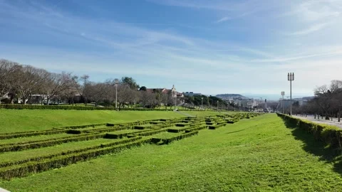 Eduardo VII Park in Lisbon Stock Footage 297635195