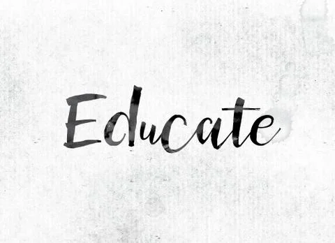 Educate Concept Painted in Ink Stock Illustration