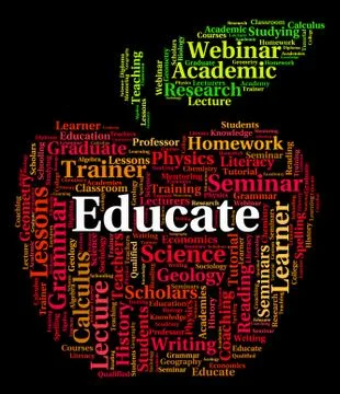 Educate Word Means Develop Studying And Schooling イラスト素材
