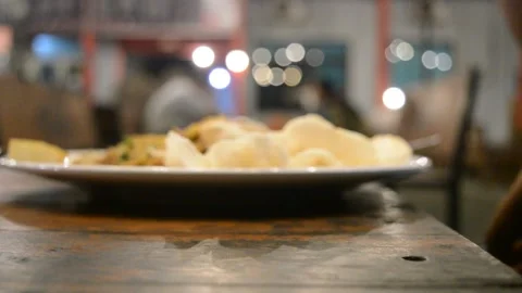 Educating children: learning to eat noodles Stock Footage 172543593