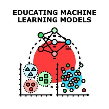 Educating machine learning models for data analysis 스톡 일러스트