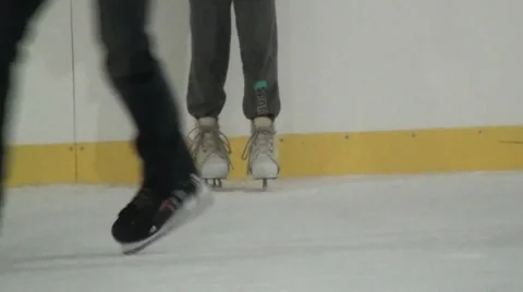 Educating to motion overice on skates Stock Footage 35207990