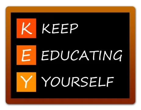 Educating yourself Stock Illustration