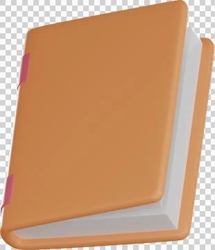 Education 3D icon illustration, Notebook with a leather cover and colored c.. Stock Photos