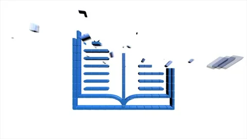 EDUCATION 3D pixel icon design isolated on white background. Go to school Video stock 153874761