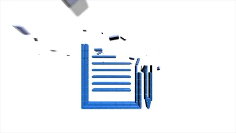 EDUCATION 3D pixel icon design isolated on white background. Go to school Video stock 153875062
