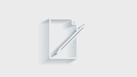 EDUCATION 3D shadow icon design isolated on white background. Go to school Видео 153796282