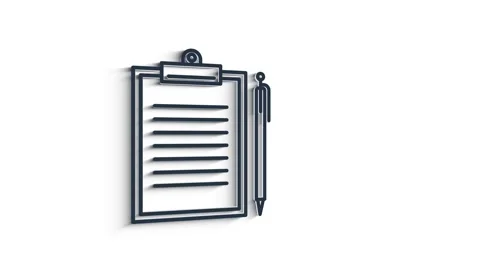 EDUCATION 3D shadow icon design isolated on white background. Go to school Stock Footage 153821436