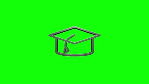 EDUCATION 3D silver icon design isolated on empty background. Go to school Stock Footage 153807053