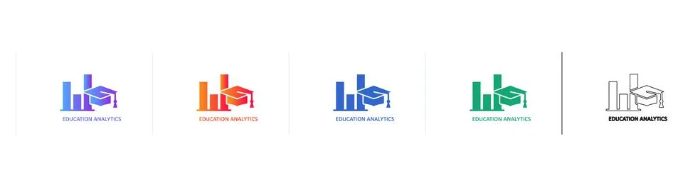 Education Analytics Icons Collection イラスト素材