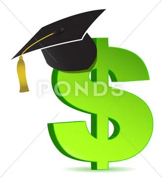 Education and dollar sign Stock Illustration
