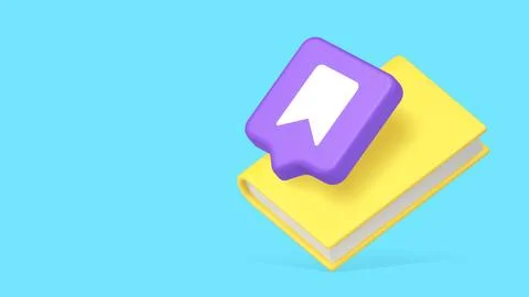 Education And E-Learning Bookmark Icon 3d Banner Template Vector Illustration Stock Illustration