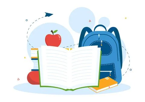 Education and knowledge Books for Learning Suitable for poster, Web and Mob.. Illustrazione stock