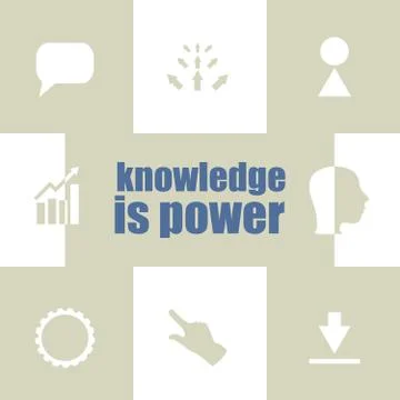 Education and learn concept. text knowledge is power . Infographic Elements.  Stock Illustration