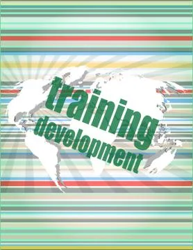 Education and learn concept: Training Development on digital screen Stock Illustration