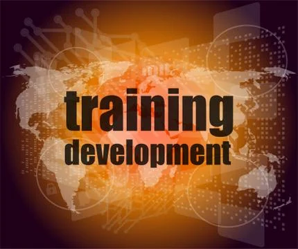 Education and learn concept: Training Development on digital screen Stock Illustration