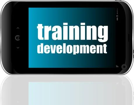 Education and learn concept. Training Development. Detailed modern smartphone Stock Illustration