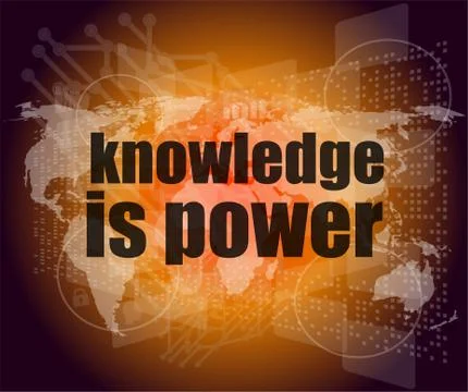 Education and learn concept: words knowledge is power on digital screen イラスト素材
