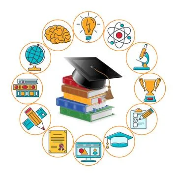Education and Learning Banner Stock Illustration