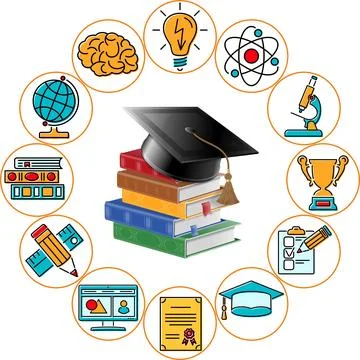 Education and Learning Banner 스톡 일러스트